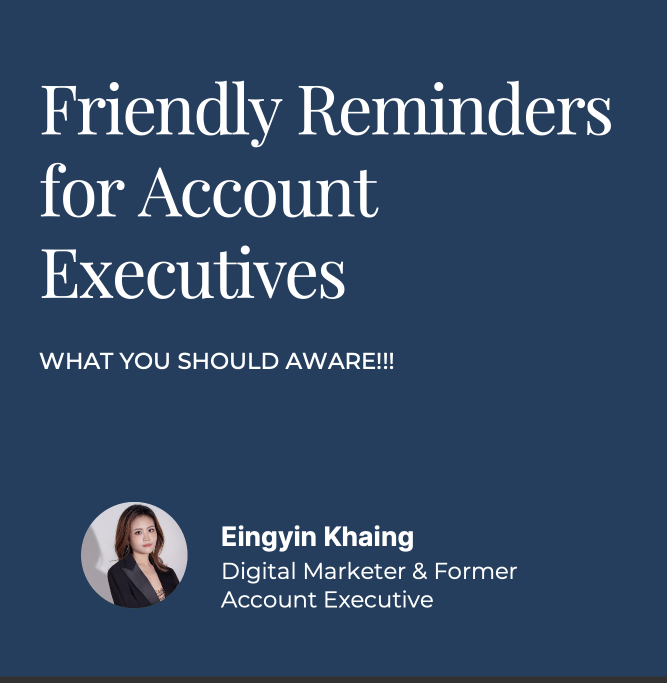 Friendly Reminders for AE(Account Executives)