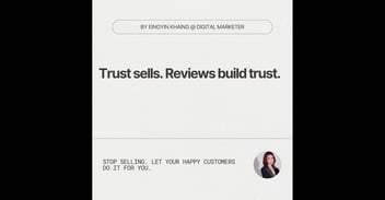 Trust Sells . Reviews build Trust Marketing Tips