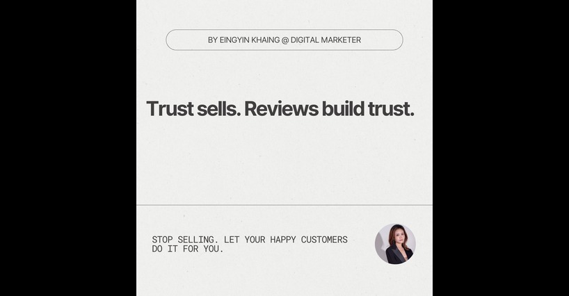 Trust Sells . Reviews build Trust Marketing Tips